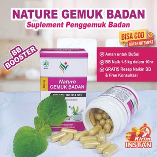 60 Kapsul Herbal Nature - Meningkatkan Nafsu Makan, Menambah Berat Badan, Menyegarkan Tubuh
