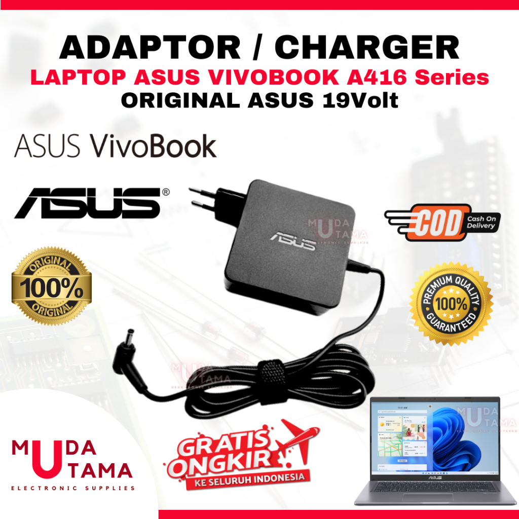 ASUS Vivobook A416 Series อะแดปเตอร์ชาร์จแล็ปท็อป - ASUS Vivobook A416 Series Laptop Adapter - ASUS 