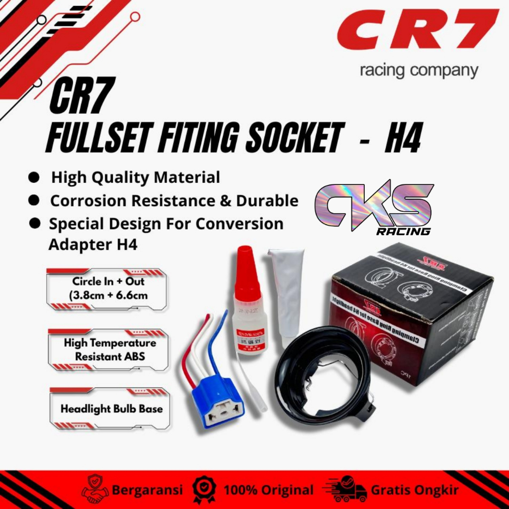 H4 ซ็อกเก็ตติดตั้งผู้ถือโคมไฟ H4 FITTING ชุด CR7 H4 LED LAMP FITTING LAMP