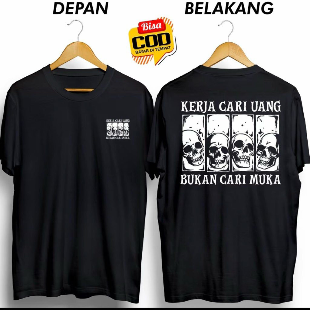 เสื้อยืด DISTRO สําหรับผู้ชายสําหรับทํางาน, LOOKING สําหรับ MONEY, NOT LOOKING FOR THE FACE