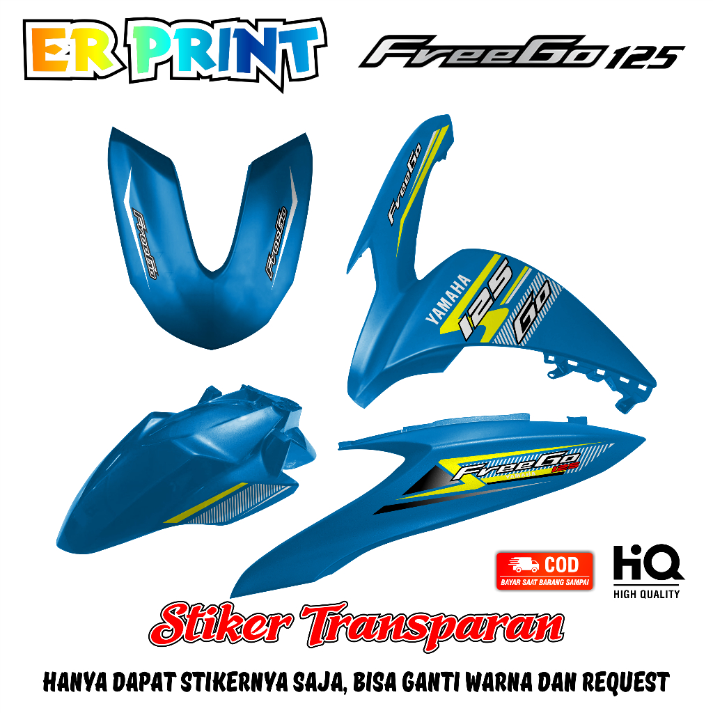 Freego 125 สติ๊กเกอร์ใส Anti-Fade Cool Freego 125 Striping GO Design