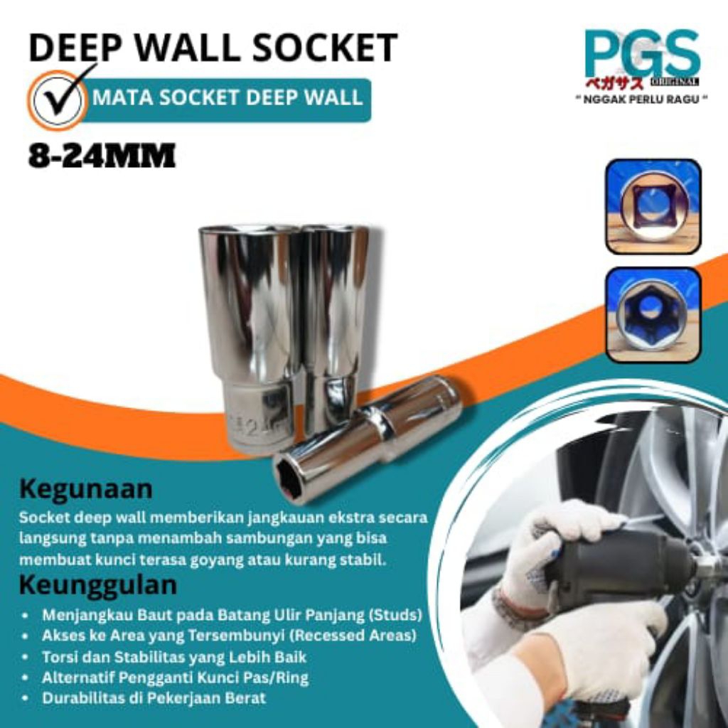 MATA PGS 1/2" EYES DR. 6PT - ซ็อกเก็ตผนังลึก