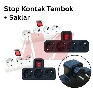 TRM ST-3183~84 T Multi Arde Stop Kontak Arde + Saklar Tanpa Kabel SNI