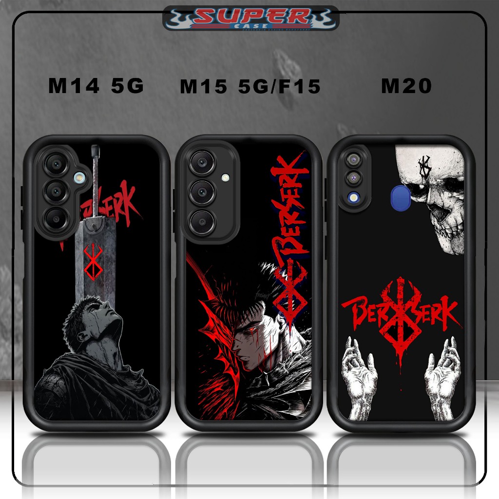 เคส Hp SoftCase Hp สําหรับแก้วสีดําพรีเมี่ยม SAMSUNG M14 5G M15 5G F15 M20 ออกแบบ BERSERK