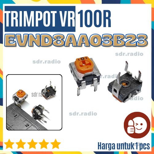 VR Yellow Trimpot 100R 101 VR Variable Resistor Yellow Trimpot 100 Ohm EVND8AA03B22 Trimmer Variable