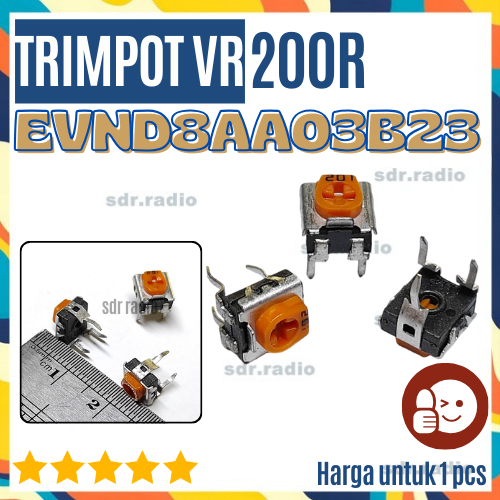 Trimpot 200R 201 VR Variable Resistor Yellow Trimpot 200 Ohm EVND8AA03B22