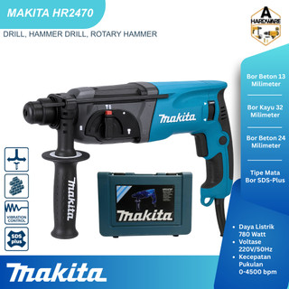 FLASH SALE!!! Mesin Bor SDS Makita HR 2470 Rotary Hammer 3 Fungsi Bobok Beton (New 100%)