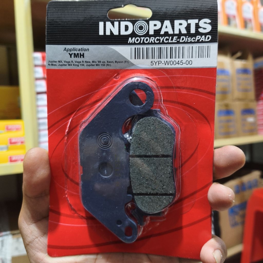 ผ้าเบรคหน้า Indoparts 5YP-W0045-00 ใช้สําหรับ Jupiter MX, Vega R, Vega R New, Xeon, Byson, NMAX, Jup