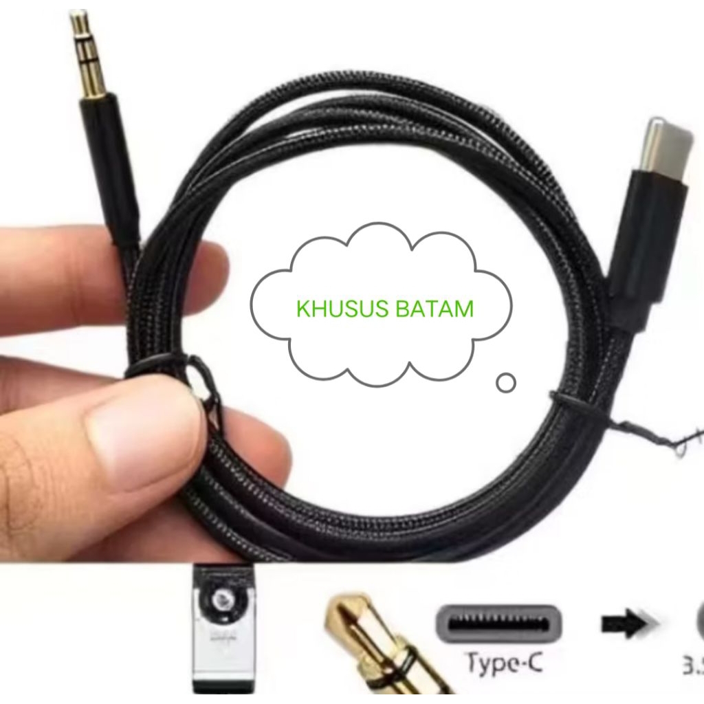 แจ็คเสียง Type c เป็น aux ประเภท c เป็นสาย usb c ตัวผู้