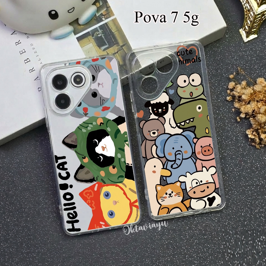 เคสใส Hp Tecno Pova 7 5g 2 Neo 2 6 5 Neo 5 3 5g 4 Pro 6 Pro Camon 40 Spark Go 1 Softcase Custom N 19