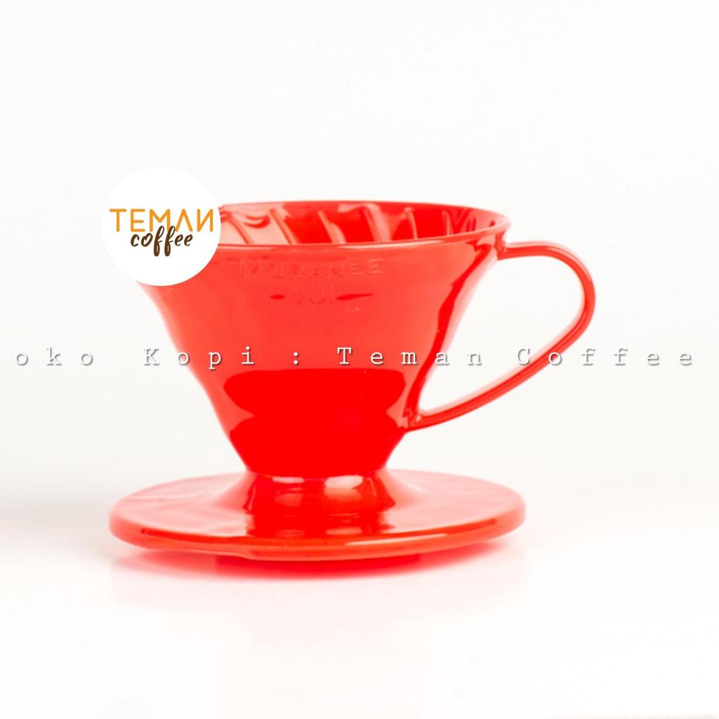 Muranee V60 Coffee Dripper V01P สีแดง