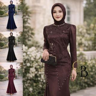 Special Mahogany Bridesmaid Ajeng Gamis Kondangan Model Janggan Dress Wisuda Gaun Pesta Pernikahan Bridesmaid Baju Lebaran 2026