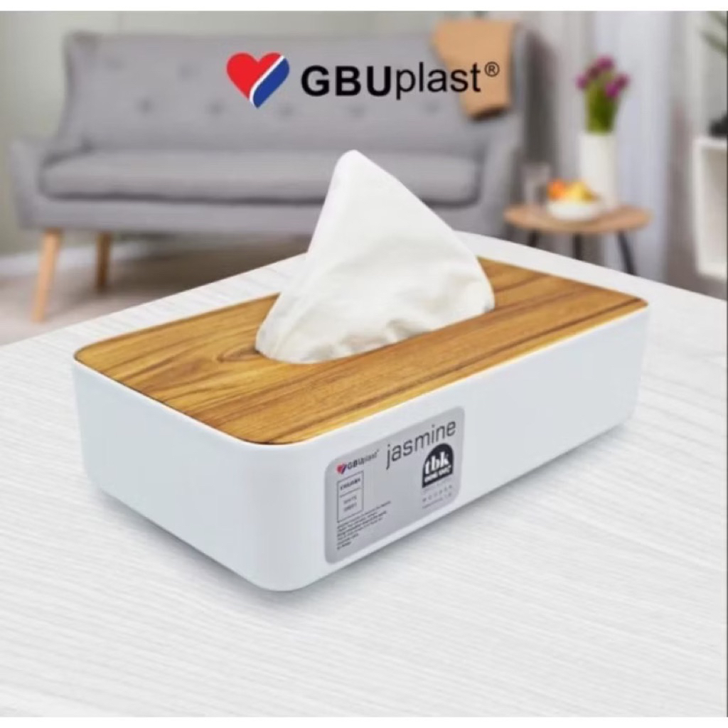 JASMINE GBU TISSUE HOLDER / AESTHETIC TEAK WOOD GBU TISSUE BOX