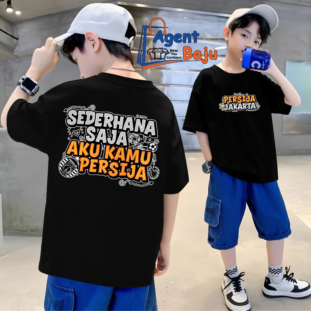 เสื้อยืดเด็ก Unisex Simple Only I You Persija Casual Combed 30s Premium