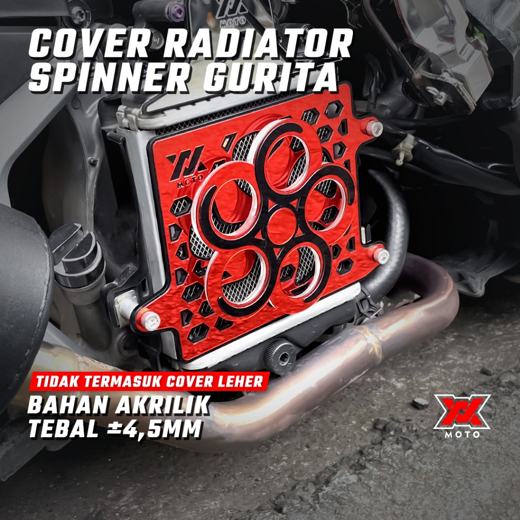 หม้อน้ํา Spinner Cover Honey Comb Black Series Vario Nmax Aerox Lexi Stylo PCX ADV Yamaha Honda 125/150/160