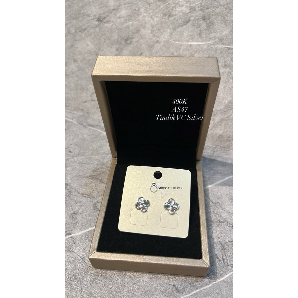 AS47 |Silver Piercing Silver Flower s925 Silver s925