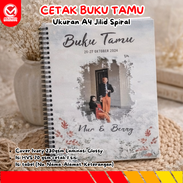 WEDDING GUEST BOOK / A4 ขนาด SPIRAL BIDING