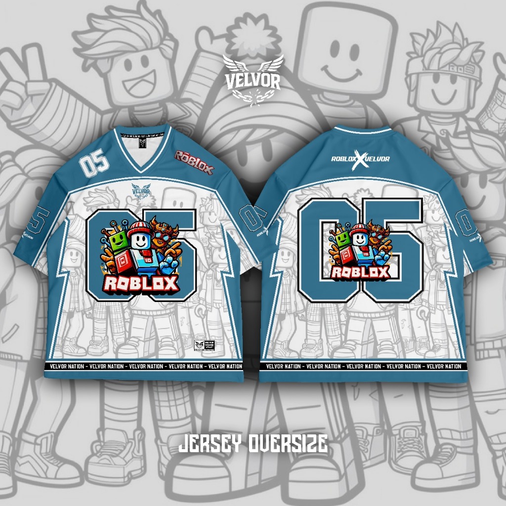 JERSEY ZY05ROBLOX - JERSEY ROBLOX SERIES - JERSEY KIDS 5 - 10 YEARS - REGULAR DRYFIT - VELVOR