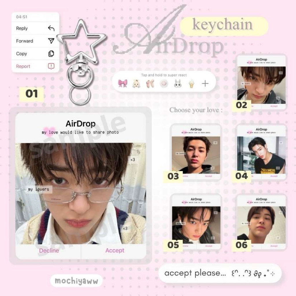 [KEONHO] พวงกุญแจอะคริลิก AIRDROP KEONHO CORTIS GLITTER
