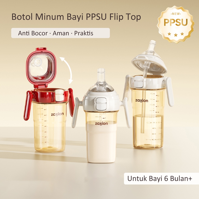 Youkebei ขวดน้ําดื่มเด็ก PPSU พร้อมหมวกพลิก 300/240ml – ป้องกันการรั่ว ปราศจาก BPA | K1/K2/K3 ถ้วยจิบเด็ก