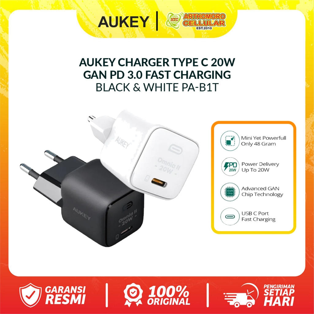 AUKEY PA-B1T 20W USB-C WC (ADAPTER ONLY) - ต้นฉบับ