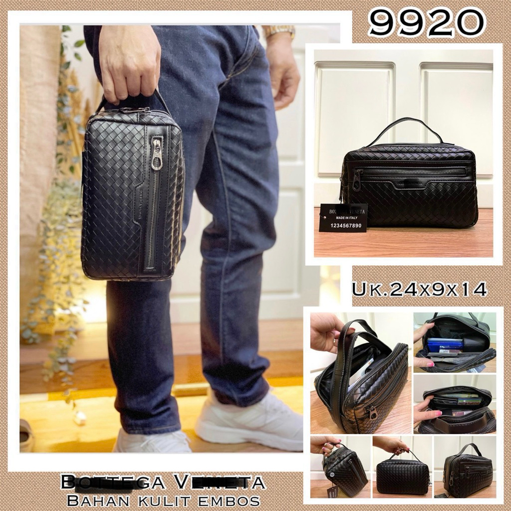 9920 MENS HAND BAG POUCH ZIPPER