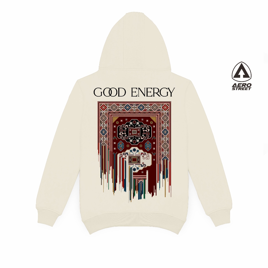 Aerostreet Hoodie Good Energy Cream เสื้อกันหนาวจัมเปอร์ CBDAA