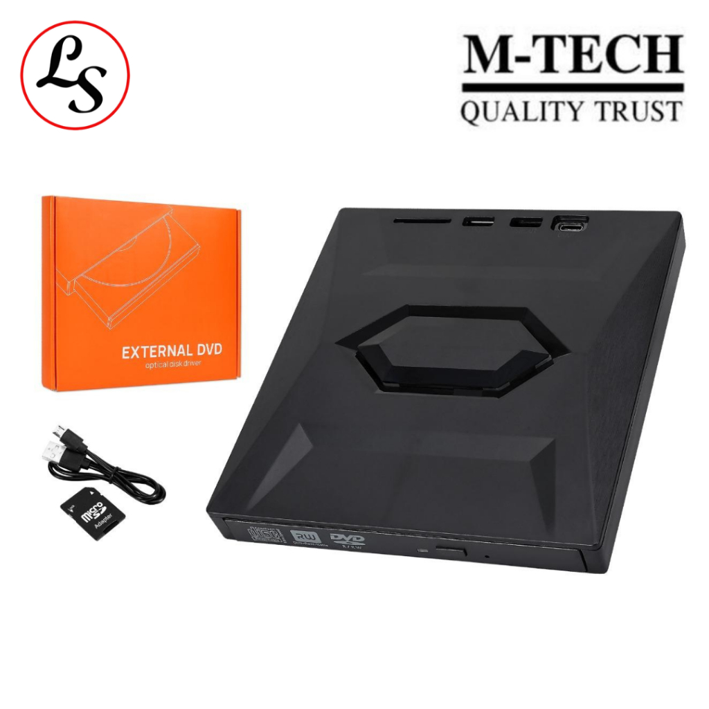 M-TECH DVD RW PORTABLE D1 USB A ถึง USB TYPE C ภายนอก Mtech