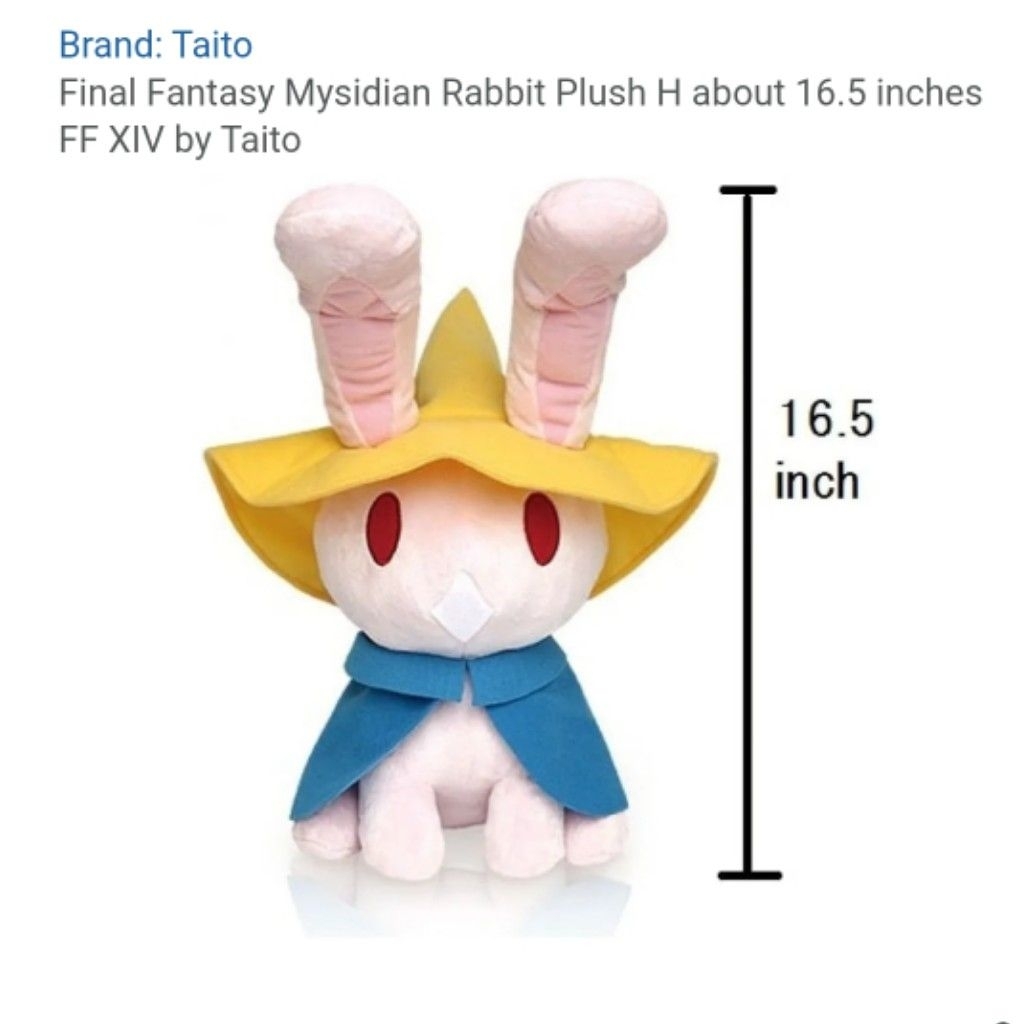 Final Fantasy Mysian Rabbit ตุ๊กตาใหญ่ Taito FF XIV ออนไลน์
