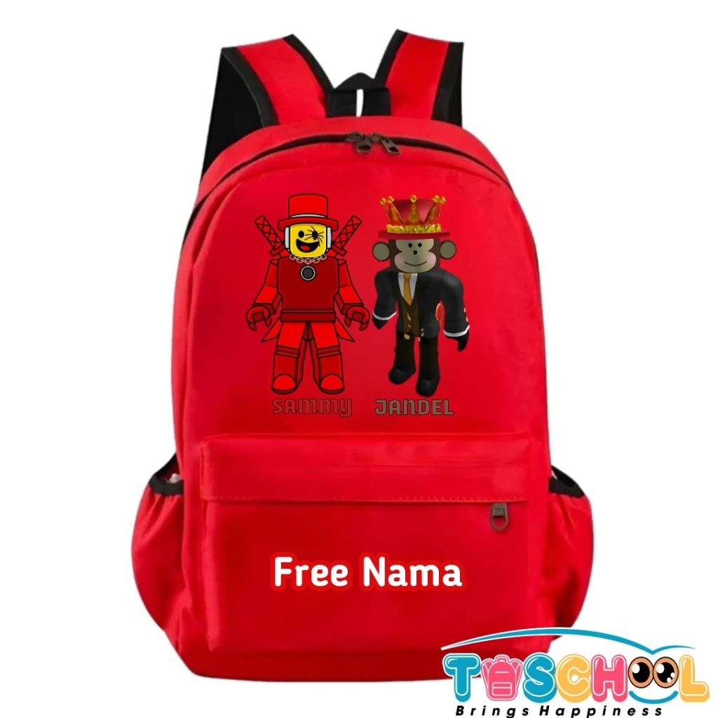 SAMMY VS JANDEL ROBLOX STEAL A BRAINROT ROBLOX CHARACTER CHILDRENS BACKPACK ฟรีชื่อ