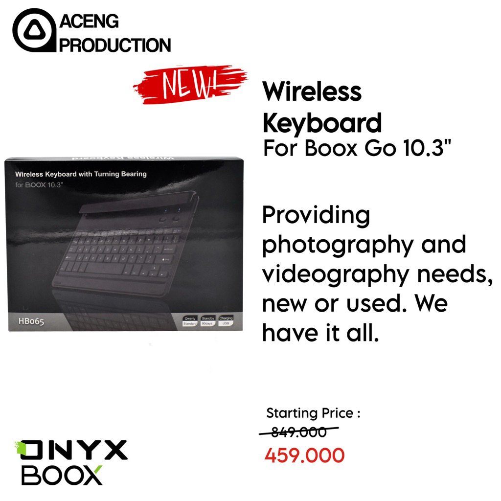 คีย์บอร์ดไร้สาย Onyx Boox สําหรับ Boox Go 10.3 นิ้ว
