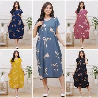 DASTER Kamilla Daster Lowo Busui Rayon Floral All Size 3pcs Resleting Depan