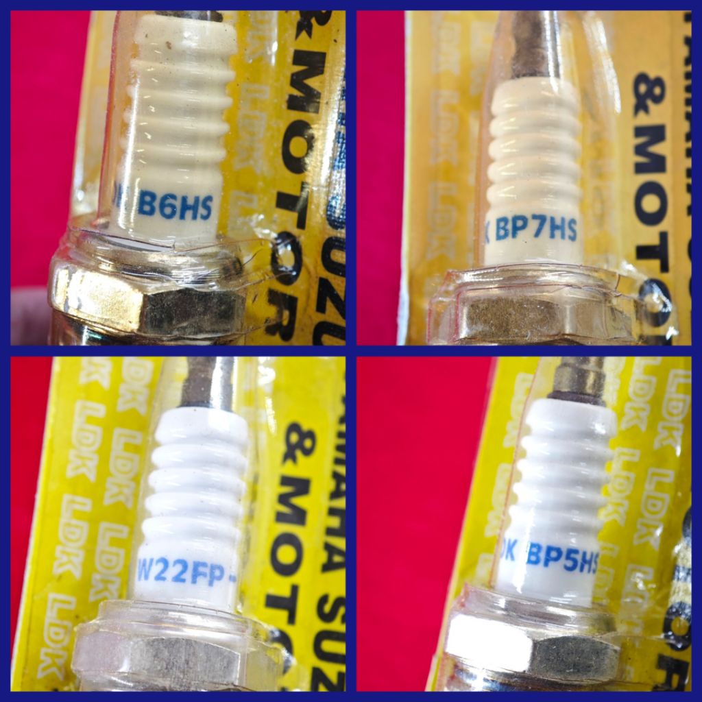 MESIN (RK WHEEL) POLL SPARK PLUG LDK PRESS 2T BP5HS B6HS BP7HS W22FP-U 2 จังหวะสั้นด้ายยาว bp5 b6 bp