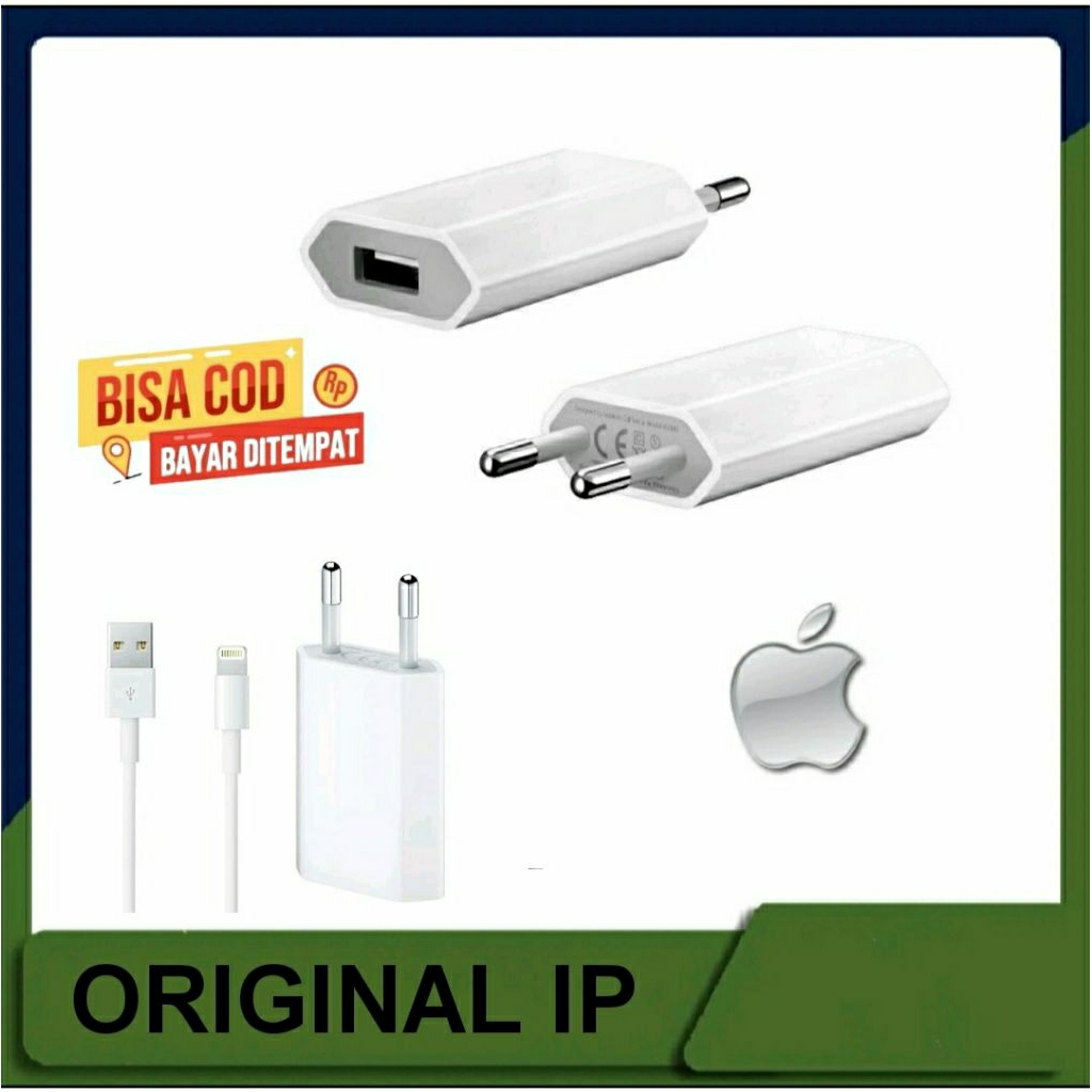 เครื่องชาร์จ USB สีขาว I-PHONE IP การชาร์จต้นฉบับ IP