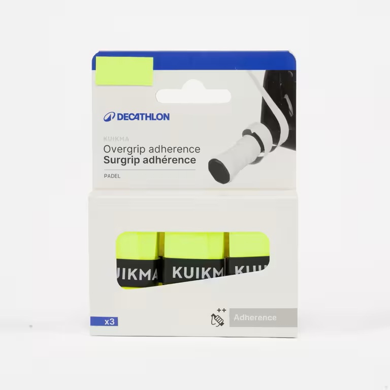STABILO KUIKMA Yellow Padel Overgrip Tacky Tri-Pack - Grip Padel Tennis - Anti Slip Grip Racket Pade