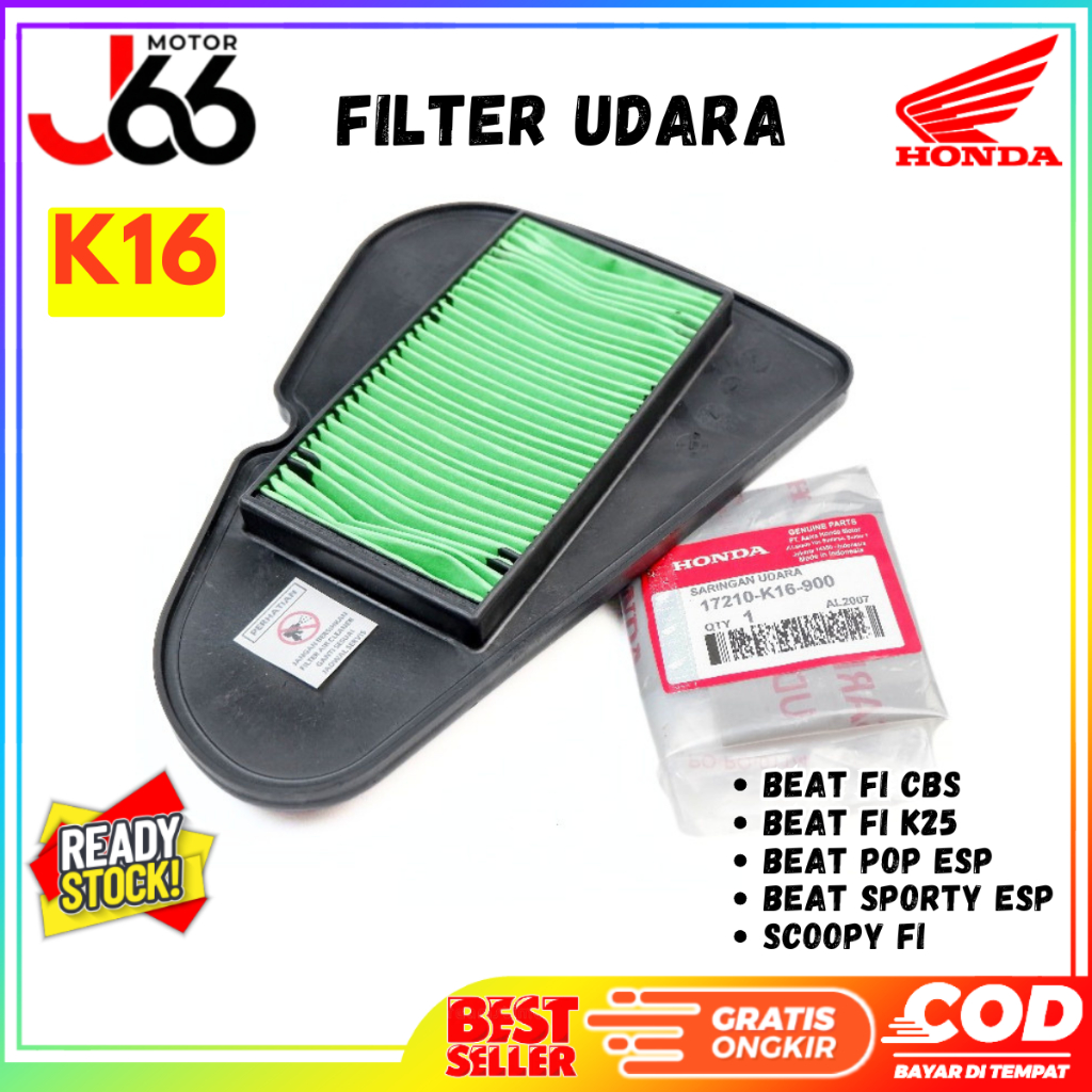 Honda Scoopy FI Beat FI Beat POP กรองอากาศ - 17210-k16-900