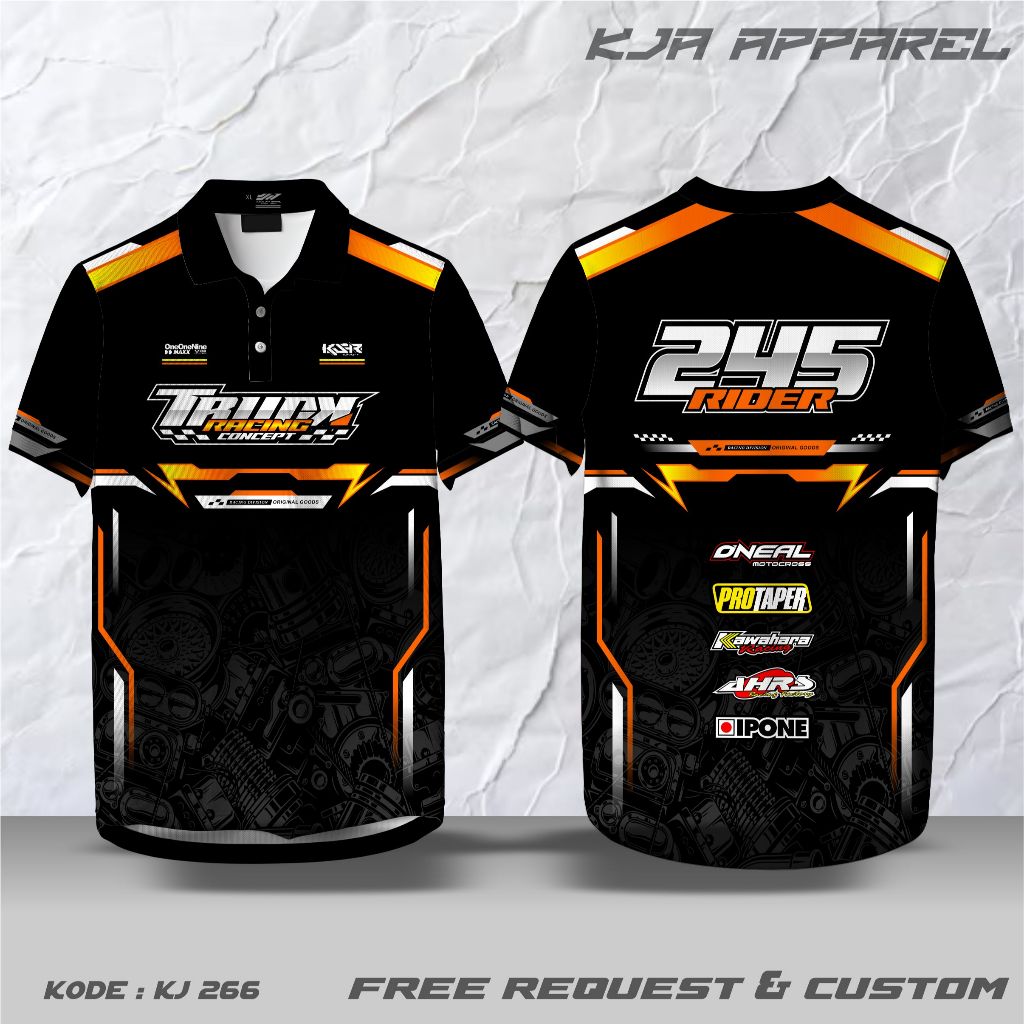CUSTOM RACING JERSEY, REQUEST POLO COLLAR BUTTON V-NECK COLLAR O-NECK COLLAR, UNIT เสื้อยืด, FULLPRI