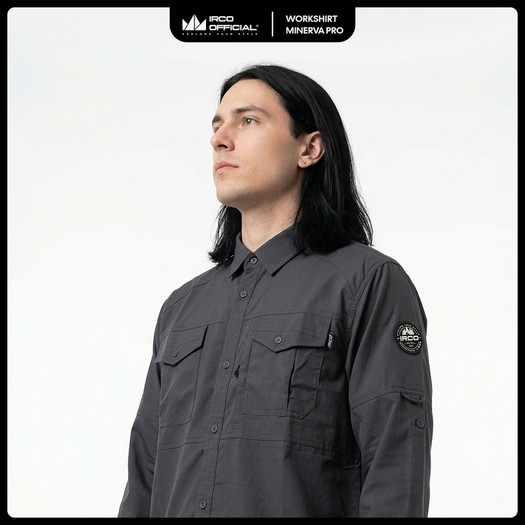 KEMEJA IRCO Minerva Outdoor Field Shirt แขนยาว Twill หนา Strong - Engineer Workwear Workwear