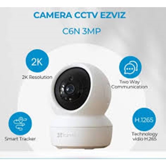 Ezviz C6N Pro 2K 3MP กล้องวงจรปิด Wifi อัจฉริยะ IP Cam Pan Tilt Camera - C6N 3MP