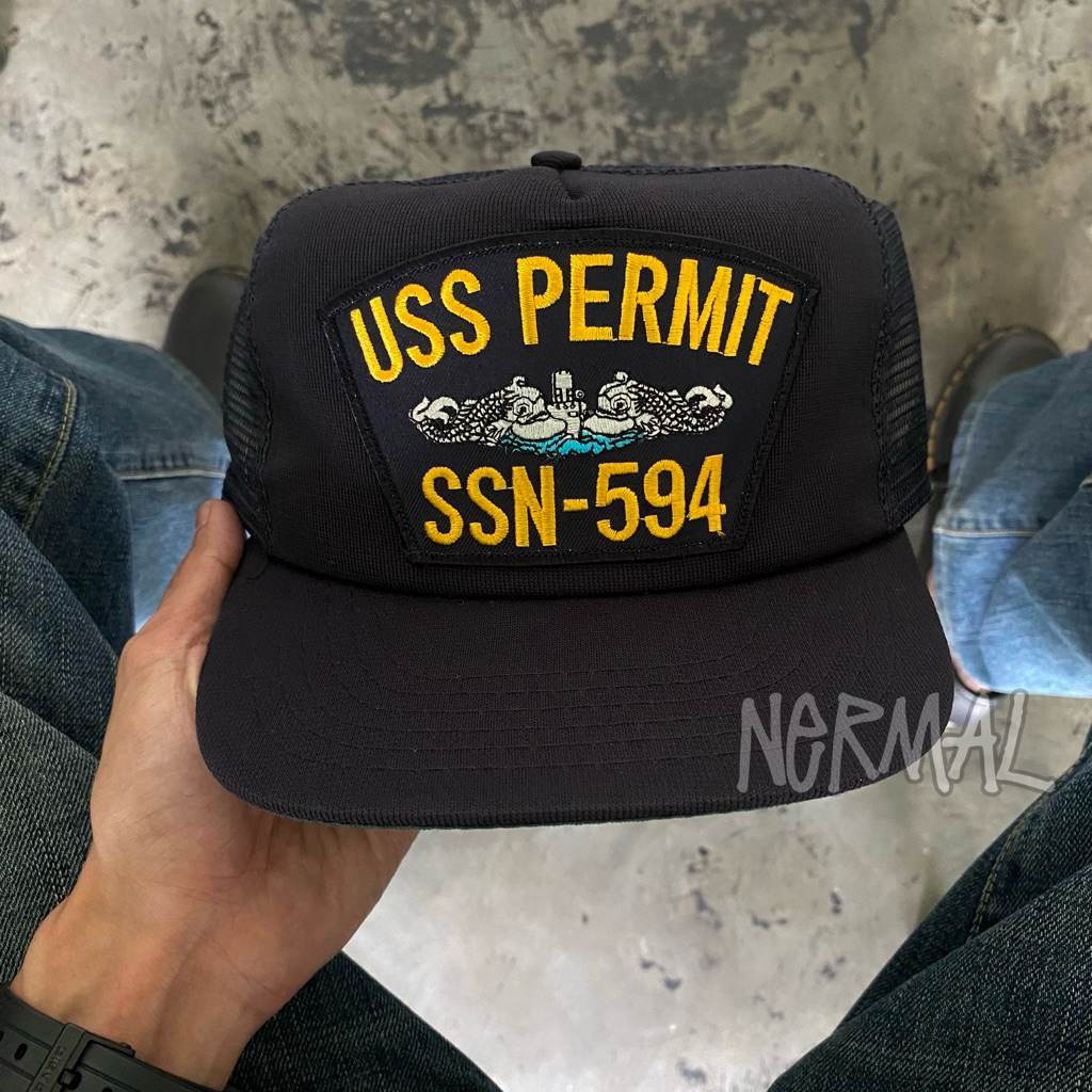 หมวกวินเทจ 90s USS PERMIT TRUCKER