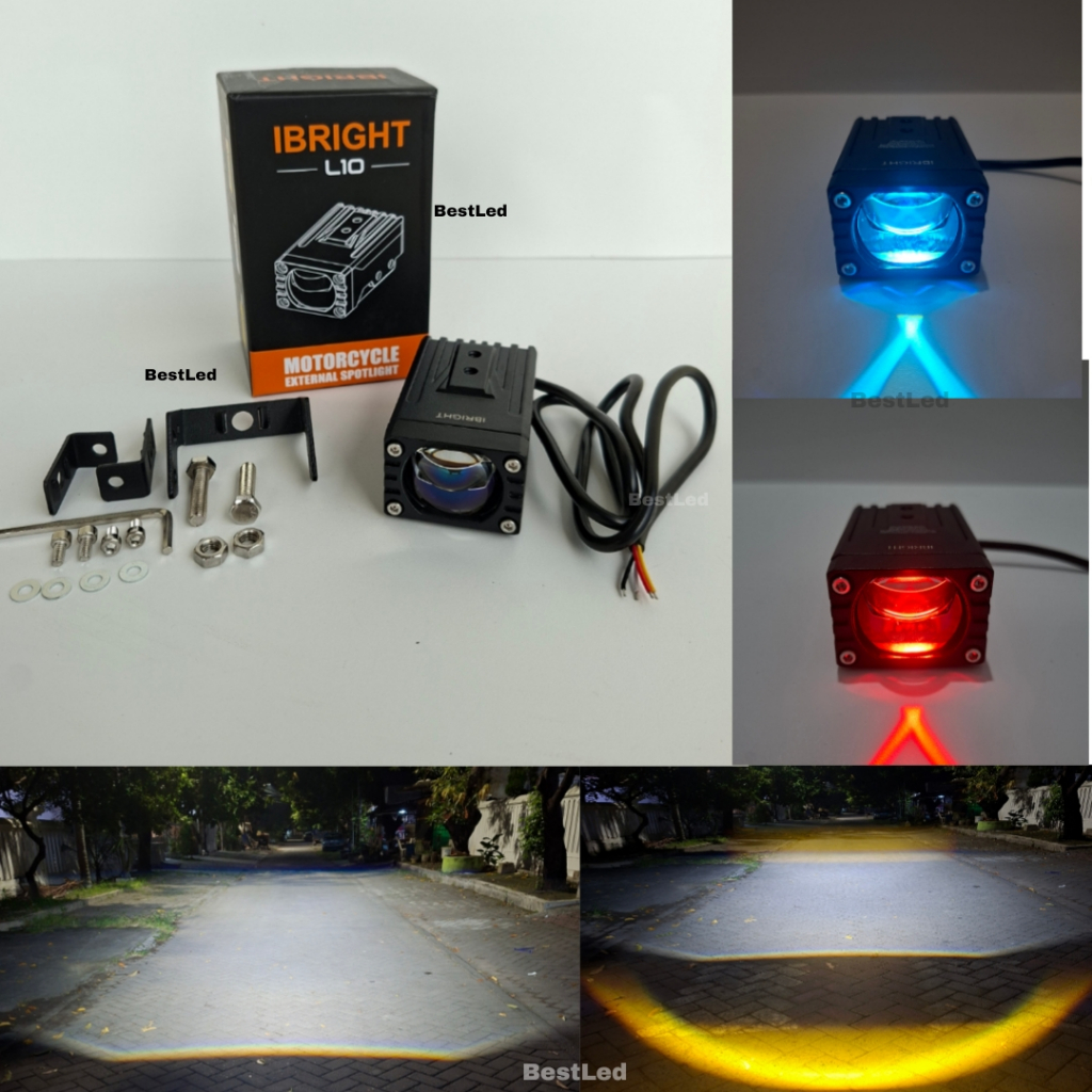 IBRIGHT L10 Mini Bilded สปอตไลท์อลูมิเนียมเต็มรูปแบบพร้อมพัดลมระบายความร้อนกันน้ํา