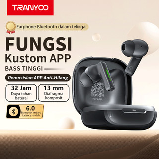 TRANYOO T-M01 Earbuds Bluetooth 6.0, Smart APP Control, Earbuds Locator Function, Dust & Water Removal Tool, TWS True Wireless Design, Powerful Bass, Ideal For Sports & Gaming, Compatible With Android/iOS/iPhone TWS Bluetooth TWS Earphone