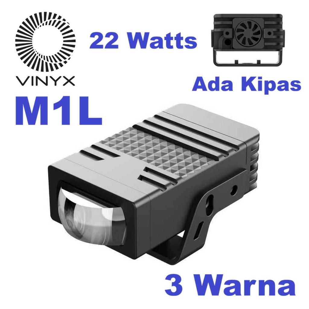 MERAH Slim LED Flat Projector Matrix Vinyx M1L สีน้ําเงิน BiLED Lens Grill รถยนต์ มอเตอร์ไซค์ - สีแดงปีศาจ