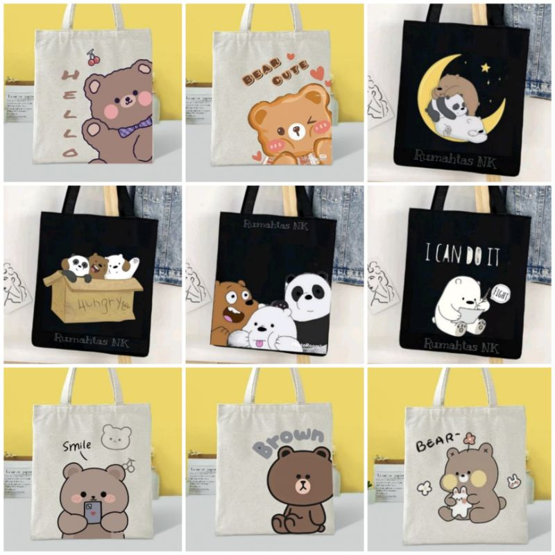 Milea Mini Tote Bag/GY Pouch Cosmetic Case 22 x 14/Random Tote Bag