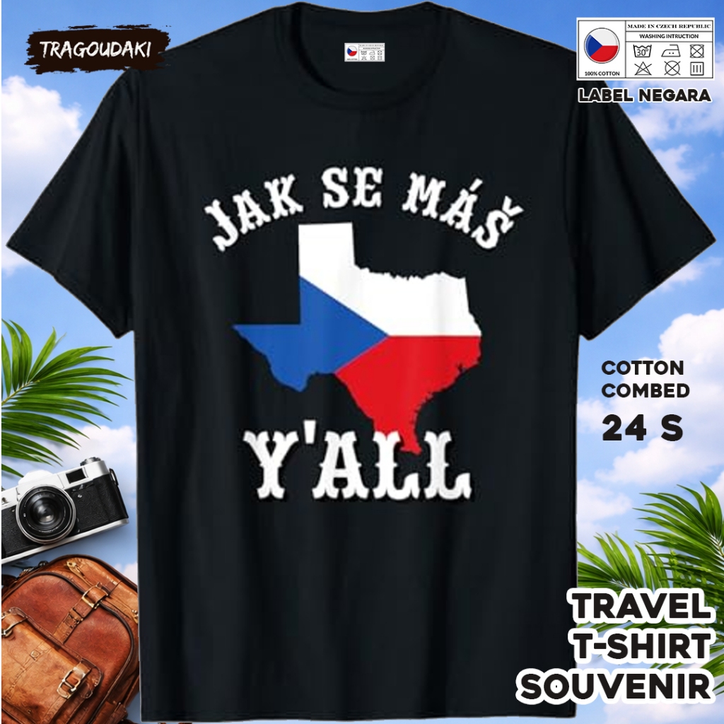 CZECH SOUVENIR เสื้อยืด 4 พร้อมแท็ก ASAL CZECH COTTON 24S SOUVENIR ของขวัญพรีเมี่ยม