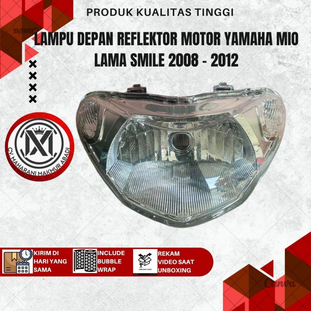 HEADLAMP MIO SMILE 2008 2009 2010 2011 2012 REFLECTTOR ONE SET MICA 28D PNP - WIN TENSEHI