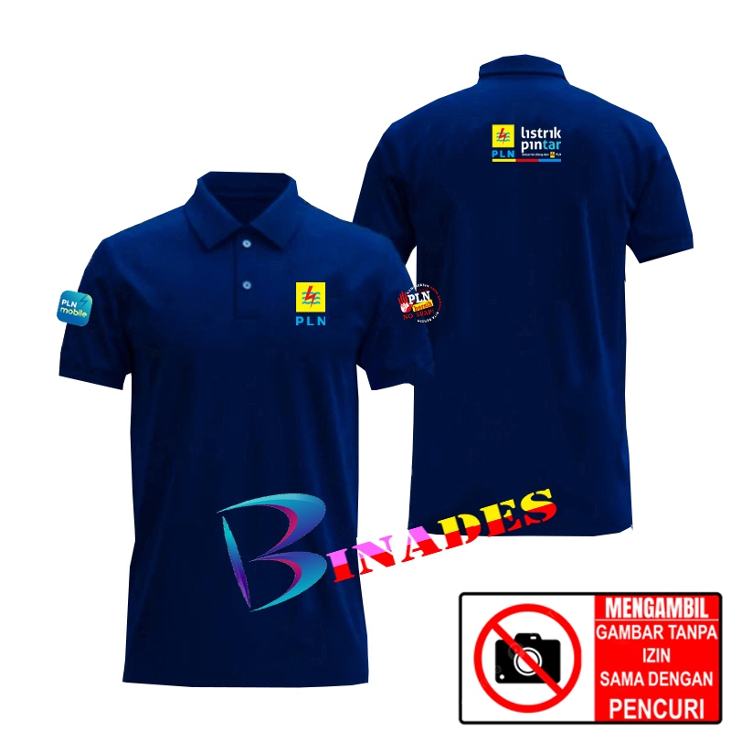 ขายเสื้อยืดคอปกโปโล,เสื้อยืดคอปก PLN - SMART ELECTRICITY - PLN MOBILE NO SUAP, DTF Digital Printing 