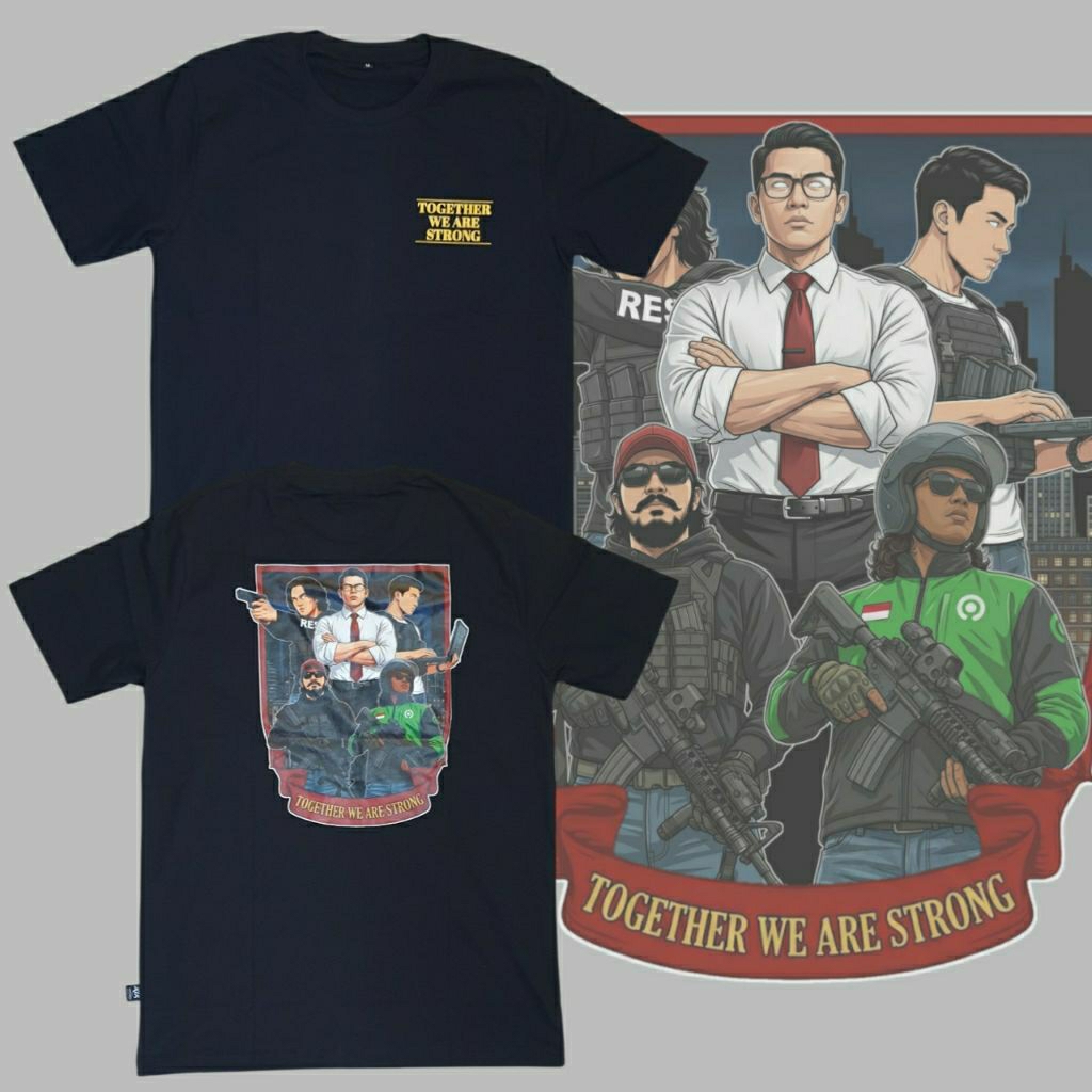 เสื้อยืดยุทธวิธี "TOGETHER WE ARE STRONG" Cotton Combin 24s