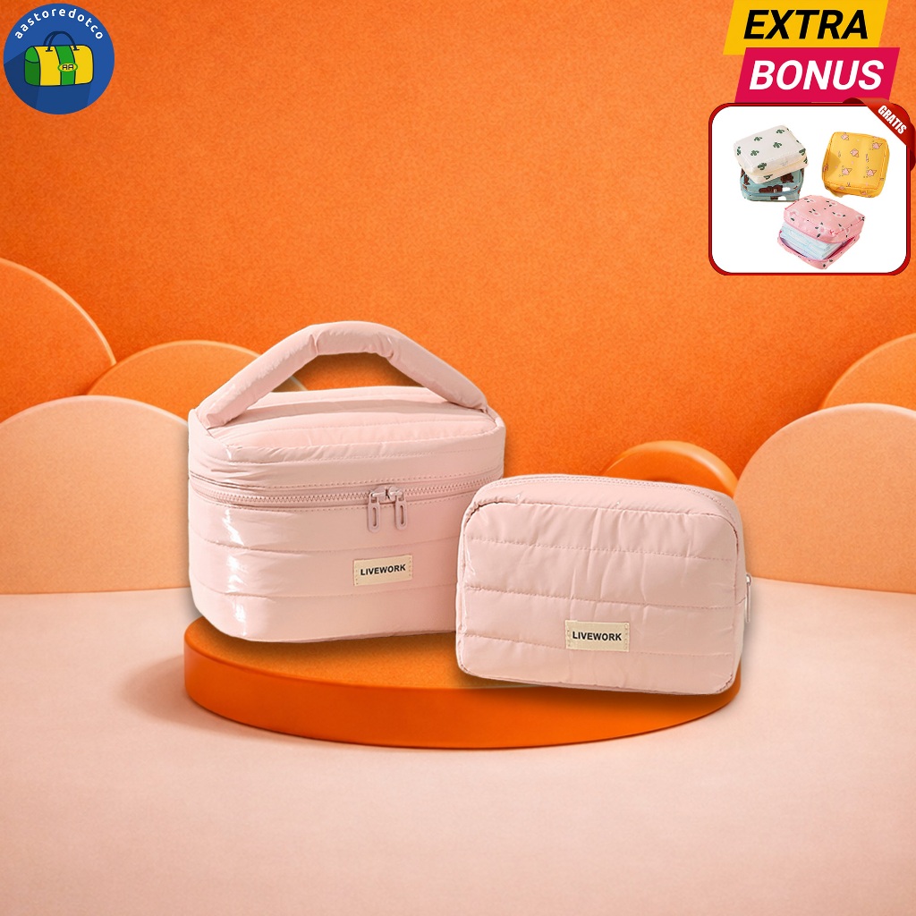 กระเป๋าเครื่องสําอางแต่งหน้า Livework Hello Travel Organizer MUA XRF123