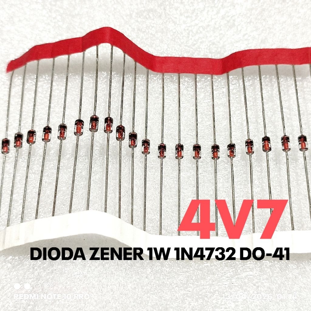 (10 ชิ้น) DIEDE 1W 1WATT 4V7 4.7V 4.7V DIODE 1N4732A 1N 4732A IN4732A IN 4732A DO-41 ST